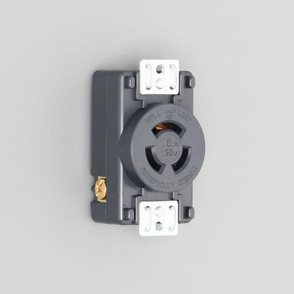3110-P アメリカン電機 引掛形 パネル用コンセント 接地2P 15A 125V