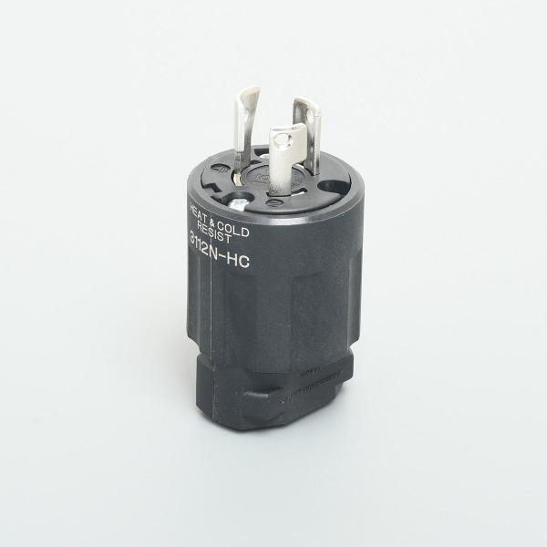 3112N-HC アメリカン電機 引掛形 耐熱・耐寒プラグ(ナイロンカバー) 接地形2P 15A 125V