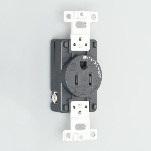 7110GN-HC アメリカン電機 平刃形 耐熱・耐寒埋込コンセント 接地形2P 15A 125V