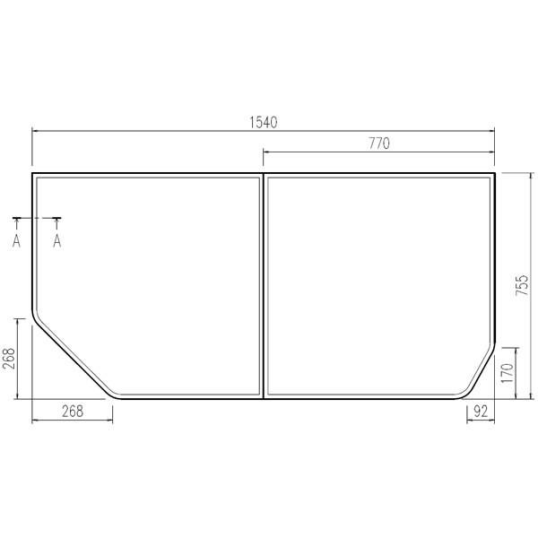 【新品未使用】リクシル 風呂 蓋 YFK-1576B 755×1540 組フタ LIXIL・INAX 風呂ふた 組フタ 浴室部品 [YFK-1576B(9)L-D4] [YFK
