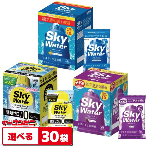 スカイウォーター クラシエ 粉末ドリンク 組み合わせ選べる6箱（計30袋
