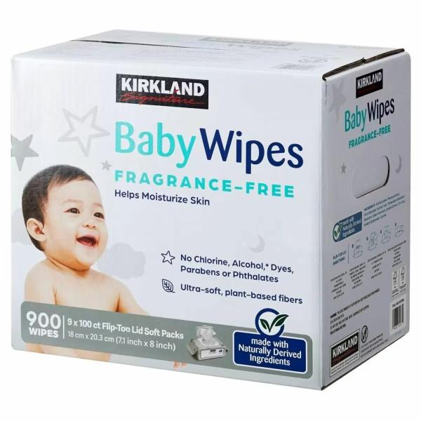 【 コストコ 】カークランドシグネチャー 大判厚手 おしりふき 900枚入 (100 x 9個)　KS BABYWIPE