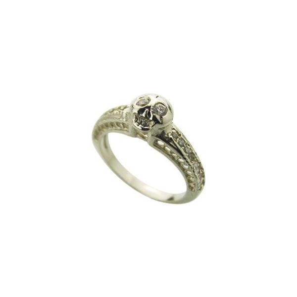 �G�L�V�r�W���j�X�g Exhibitionist �^�C�j�[�X�J���o���hw�}�C�N���p���F�����O Tiny Skull Band w Micro Pave Ring