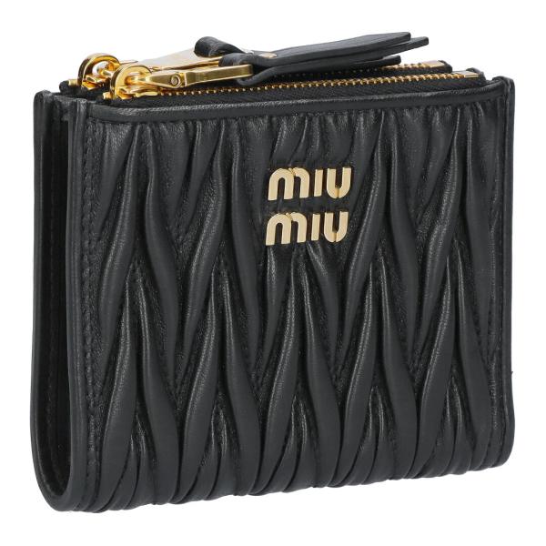 miumiu 長財布めめ様お取置き miumiu花柄♪L字ファスナー長財布♪マドラスレザー (MiuMiu/長財布