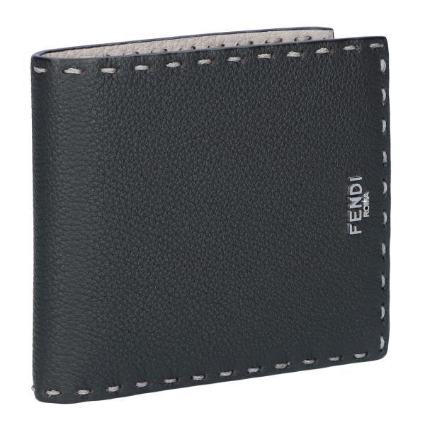 ♦️ フェンディ 二つ折り財布 セレリア メンズ　ブラック FENDI（フェンディ） 【並行輸入品】 メンズ 折財布 二つ折財布 小銭