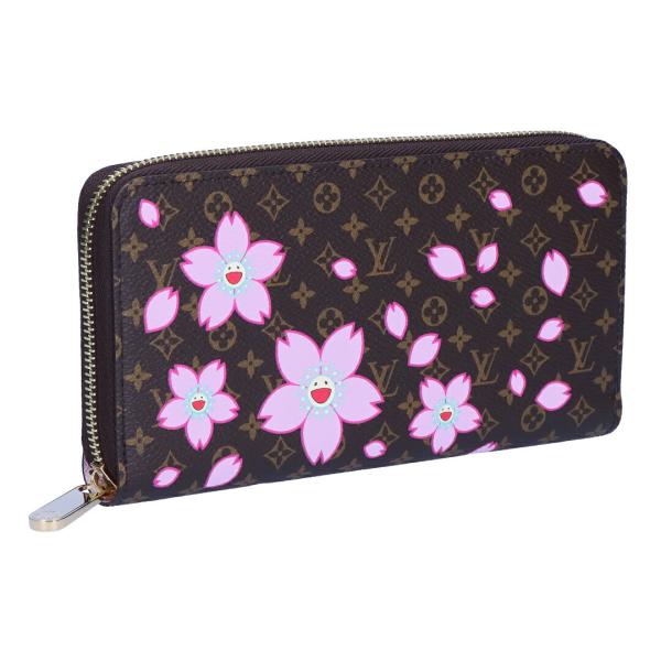 LV×TMサクラ 桜 村上隆 サクラブラウン マルチカラー 財布 三つ折り財布 LV×TMサクラ 桜 村上隆 サクラブラウン マルチカラー 財布 三