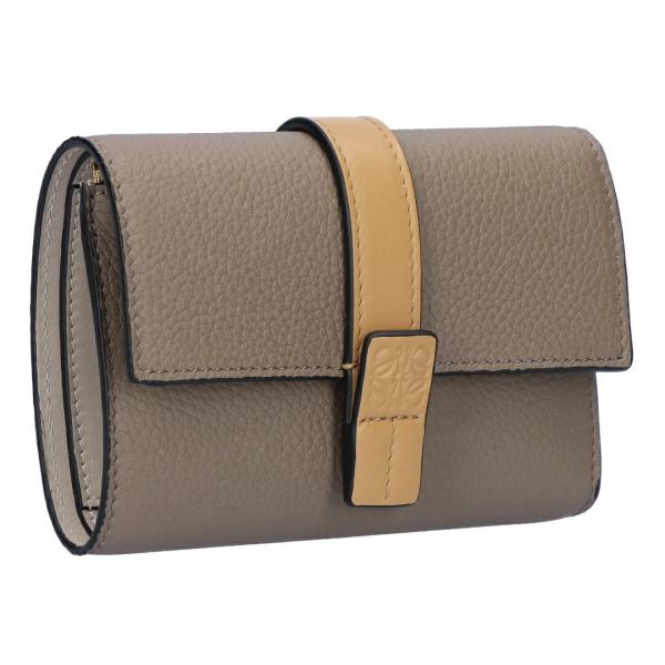 LOEWE ロエベ 三つ折り財布 バーガンディ ゴールド 傷あり LOEWE ロエベ 三つ折り財布 バーガンディ ゴールド 傷あり LOEWE