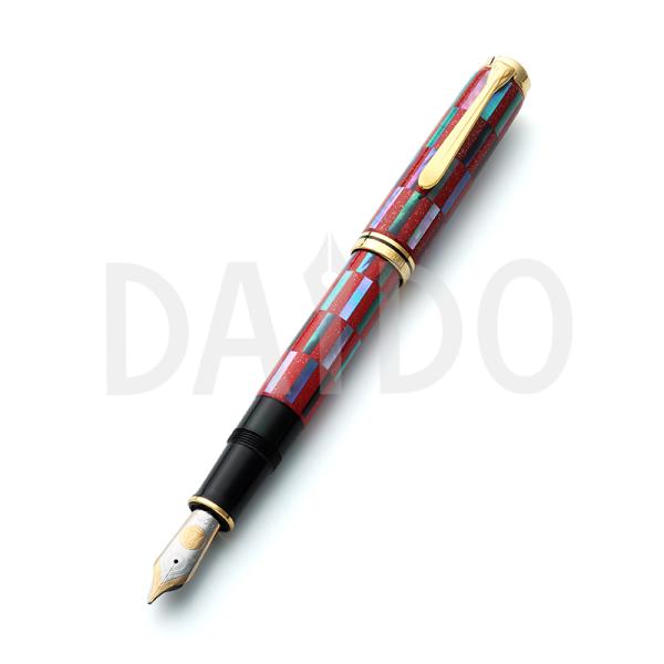 ペリカン万年筆螺鈿、市松、2本セット e-daido_pelikan-m1000-ichimatsu