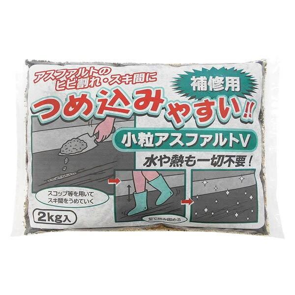 仕様容量：2kg用途・使用場所：アスファルトのひび割れや隙間の補修施工面積(目安)：塗厚20mmで200mm×300mm●緊急補修に適したアスファルト補修材●アスファルトＶに比べ、細かい砕石を使用していますので、ひび割れや隙間の補修に適して...