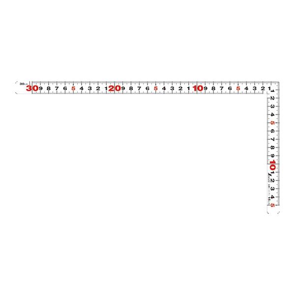さしがね 曲尺 平ぴた ホワイト 30cm 表裏同目 11171 シンワ測定 曲尺 差し金 差金 シンワ 定規 工具 測定 計測 大工用 M12