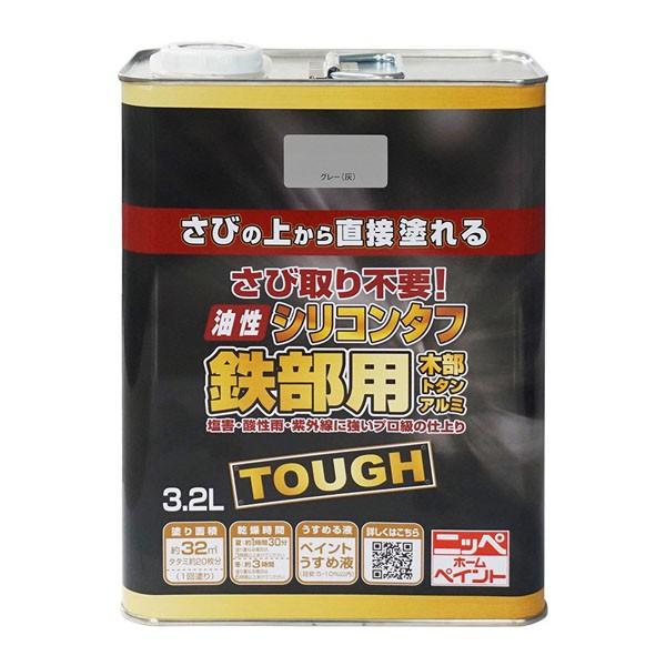 ニッペホームオンライン 塗料 油性シリコンタフ 3.2L グレー ニッペホームオンライン 塗料 油性シリコンタフ 3.2L グレー