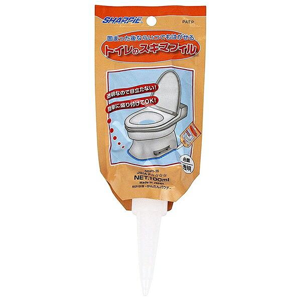 他サイト： コーキング トイレのスキマフィル 透明 100ml MSP1-35 シャープ化学 コーキング剤 シーリング材 コーキング材 トイレ 隙間 補修 便器 床 M6の商品画像