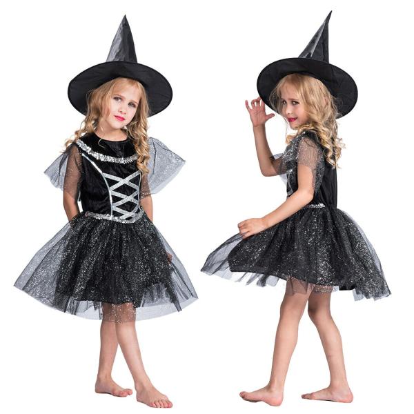 子供ハロウィン衣装子供 女の子 ドレス 女巫 メルヘンウィッチ まじょ 魔女 ウィッチガール キッズ ハロウィン衣装 幼稚園ハロウィン衣装 最新ハロウィン衣装