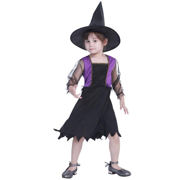 子供ハロウィン衣装子供 女の子 ドレス 女巫 メルヘンウィッチ まじょ 魔女 ウィッチガール キッズ ハロウィン衣装 幼稚園ハロウィン衣装 最新ハロウィン衣装