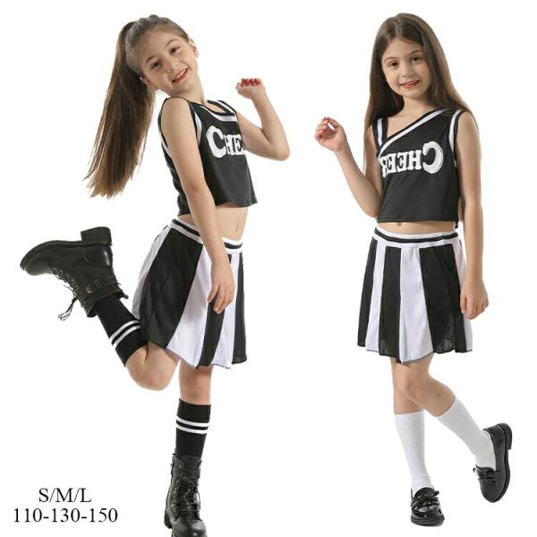 ハロウィン 衣装 子供 女の子 全身 2点セット ワンピース 応援団 コスチューム 仮装 ハロウィン 衣装 子供用 万聖節 キッズ しのび コスプレ Halloween 送料無料