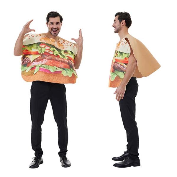送料無料 ハンバーガー ハロウィン 衣装 Men's  男性用 メンズ用 ハロウィーン 王様ハロウィン衣装 コスプレ コスチューム COSPLAY仮装 変装