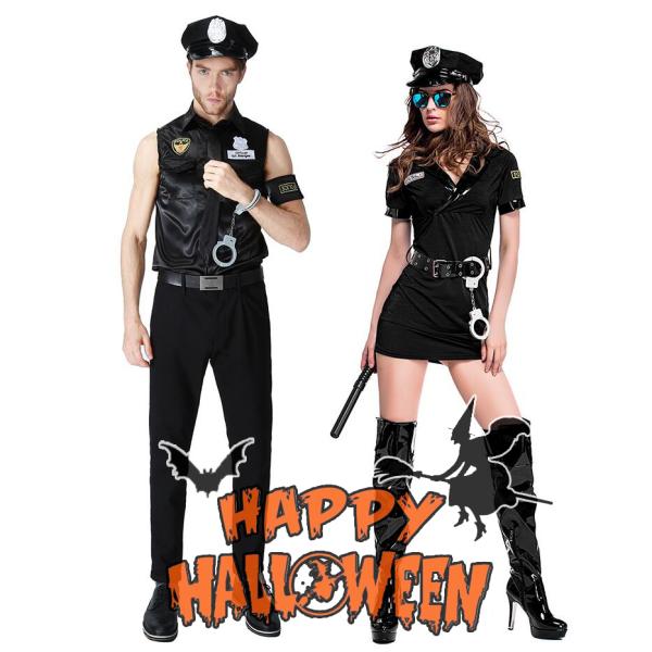 M-XL大人用 ハロウィン衣装 カップル おまわりさん 警察官 警官 M-XL大人用 ハロウィン衣装 カップル おまわりさん 警察官 警官