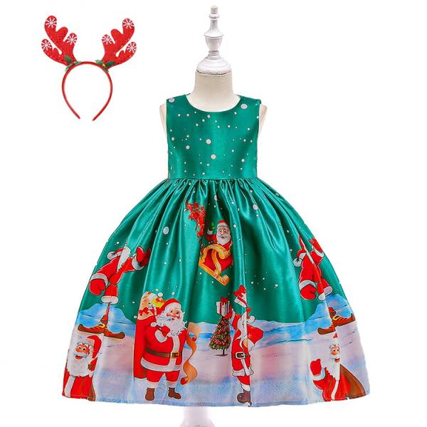 送料無料 クリスマス 女の子 ドレス ワンピース クリスマス衣装 ロングドレ クリスマス 子供ドレス ノースリーブ ス ガールズ 発表会 演奏会 仮装 ダンス衣装