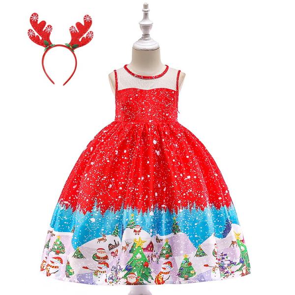 送料無料 クリスマス 女の子 ドレス ワンピース クリスマス衣装 ロングドレ クリスマス 子供ドレス ノースリーブ ス ガールズ 発表会 演奏会 仮装 ダンス衣装