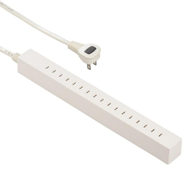 他サイト： オーム電機 HS-T8515L-W 差し込み自由なスリムタップ 8.5個口 1.5m [品番]00-5056の商品画像