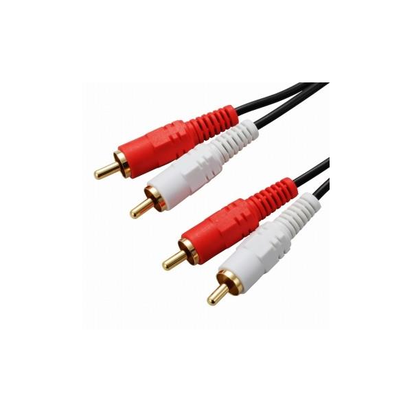 オーム電機 AUD-C30R2-K オーディオ接続コード ピンプラグ×2-ピンプラグ×2 3m [品番]01-5109 AUDC30R2K