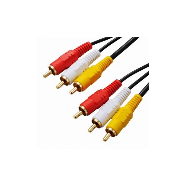 オーム電機 VIS-C10R3-K ビデオ接続コード ピンプラグ×3-ピンプラグ×3 1m [品番]01-5123 VISC10R3K