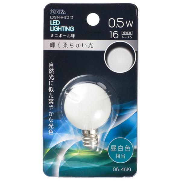 �I�[���d�@  �P�[�X�̔����� 10�Z�b�g  LED�~�j�{�[���������p G30/E12/0.5W/16lm/�����F [�i��]06-4619  LDG1N-H-E12 13_10set