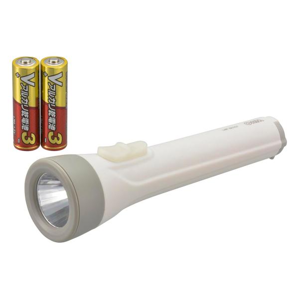 他サイト： LED懐中ライト 単3形乾電池×2本付き 110ルーメン [品番]08-0922の商品画像
