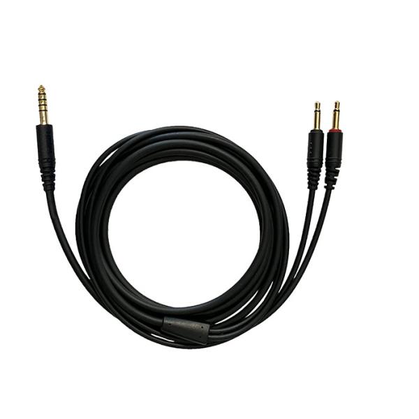 FOSTEX φ3.5 mm（2極）ミニプラグx2(L,R)⇔ φ 4.4 mm ステレオミニプラグ・ケーブル（2 m) ヘッドホンケーブル フォステクス