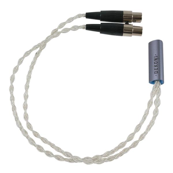 (お取り寄せ) DEKONI AUDIO Ensemble Cables Y-Split Mini XLR シルバー ヘッドホンケーブル MCS リケーブル デコニオーディオ