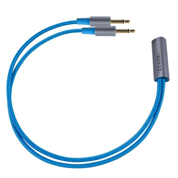 (お取り寄せ) DEKONI AUDIO Ensemble Cables Y-Split 3.5mm ブルー ヘッドホンケーブル MCS リケーブル デコニオーディオ