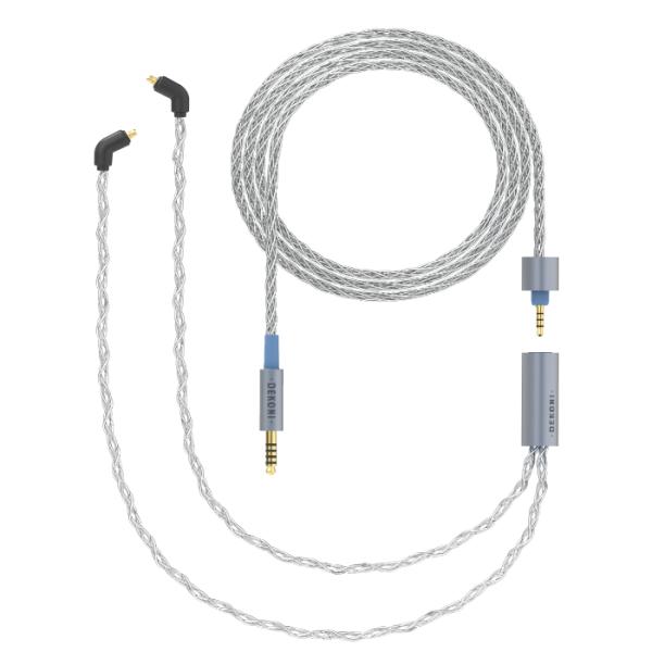 DEKONI AUDIO Ensemble Cables Y-Split 2PIN シルバー ヘッドホンケーブル MCS リケーブル デコニオーディオ