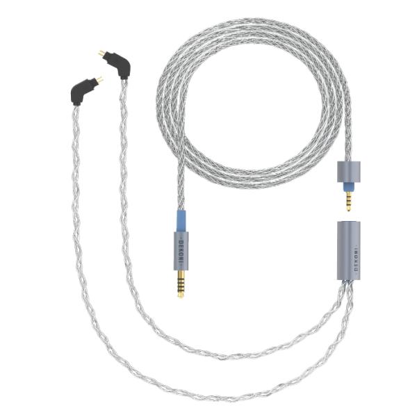 DEKONI AUDIO Ensemble Cables Y-Split 2PIN シルバー ヘッドホンケーブル MCS リケーブル デコニオーディオ