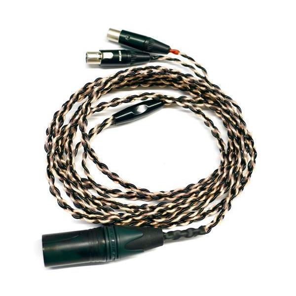 ( [:)AUDEZE wbhzP[u Premium Black-Silver headphone cable for LCD (4pin XLRoX) (CBL-XL-1030)