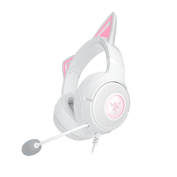 Razer Kraken Kitty V2 White 猫耳 ゲーム用 ヘッドホン ゲーミング ヘッドセット マイク付き レイザー