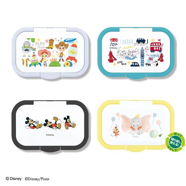 ■商品名 ウエットシートのフタ ディズニー　2-4個セット トイストーリー・101わんちゃん・ミッキー・ダンボ■サイズ本体：112×8×83ｍｍ個装：145×9×135ｍｍ■材質フタ本体：ポリプロピレン粘着素材：ウレタン系エラストマー■生産...