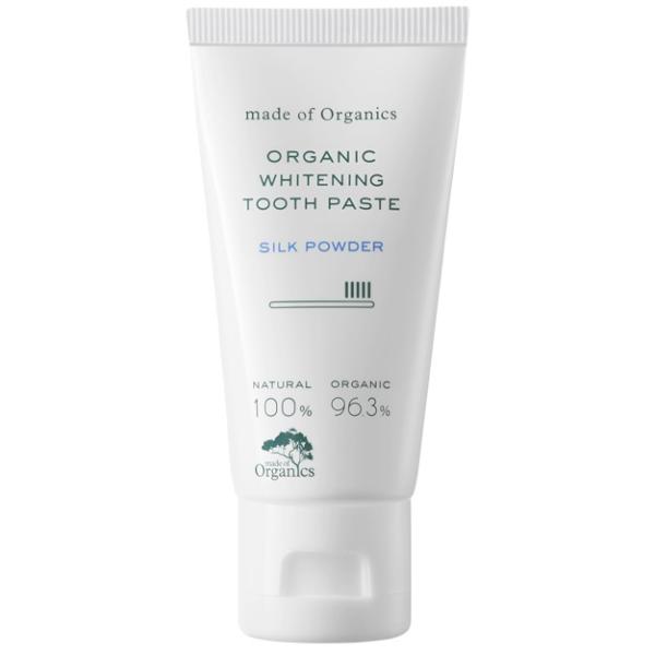 他サイト： ホワイトニングトゥースペースト　100g　シルクパウダー　たかくら新産業　メイドオブオーガニクス　ナチュラル歯みがき　ホワイトニング　オーラルケア　歯科の商品画像