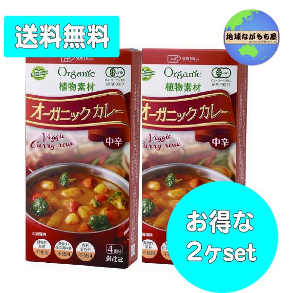 【送料無料】創健社 植物素材オーガニックカレールウ 100g×2 【中辛】 ヴィーガン
