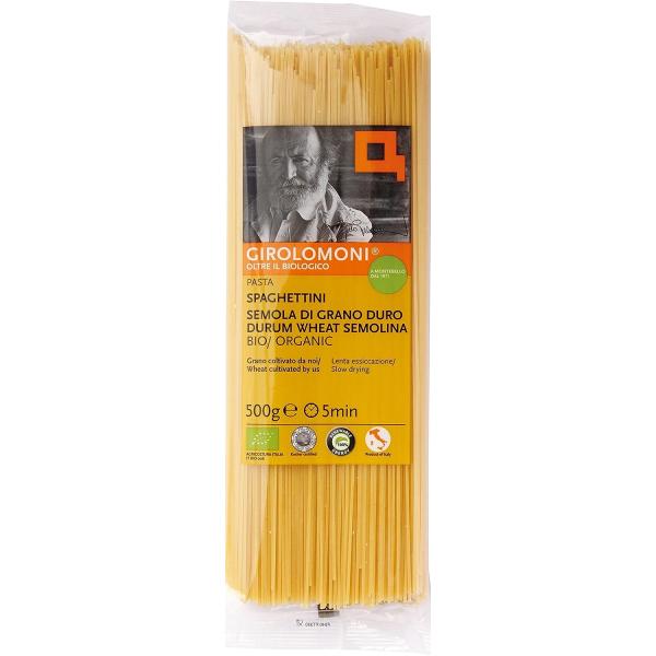 ジロロモーニ 有機スパゲッティーニ 500g デュラム小麦 細め 1.4mm ゆで時間５分 創健社