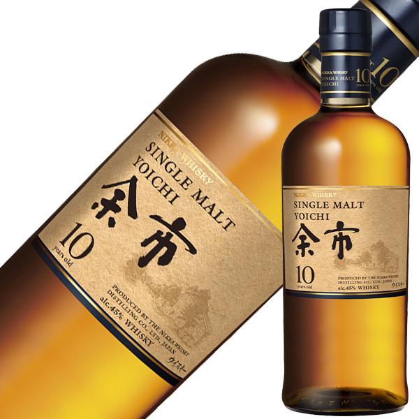 ウイスキー ニッカ ウイスキー シングル モルト 余市 10年 45度 箱なし