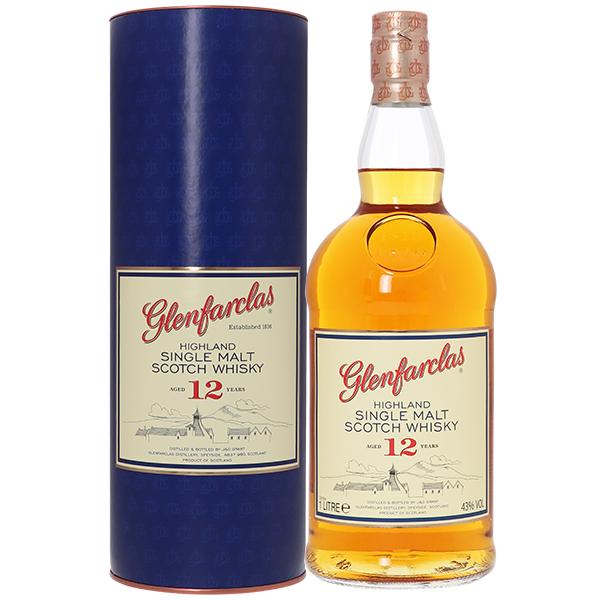 グレンファークラス ウイスキー 12年 43度 並行 円筒箱付 1000ml 包装