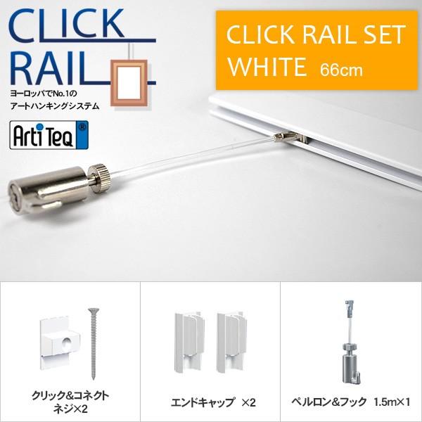 ピクチャーレール＆透明ワイヤー自在セット クリックレール