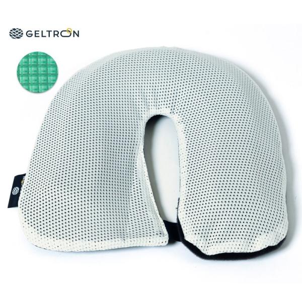 GELTRON Baby fit Pillowジェルトロン ベビーフィット、ベビーまくら。生まれたての赤ちゃんの不安定な首に負担をかけず、優しく包むようにしっかりと支えます。　Ｕ字型にジェルトロンを配置した独自の形状のベビー枕。赤ちゃんの頭...