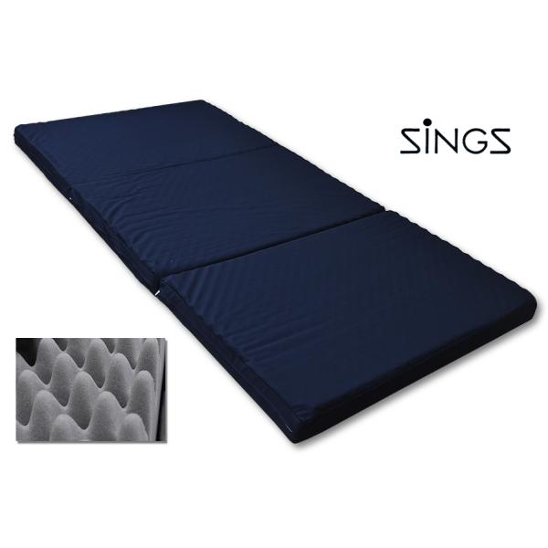 タンポポ　　プロファイルウレタンシングルブルー SINGSマットレス シングル、ネイビー (175N プロファイルウレタン) : e
