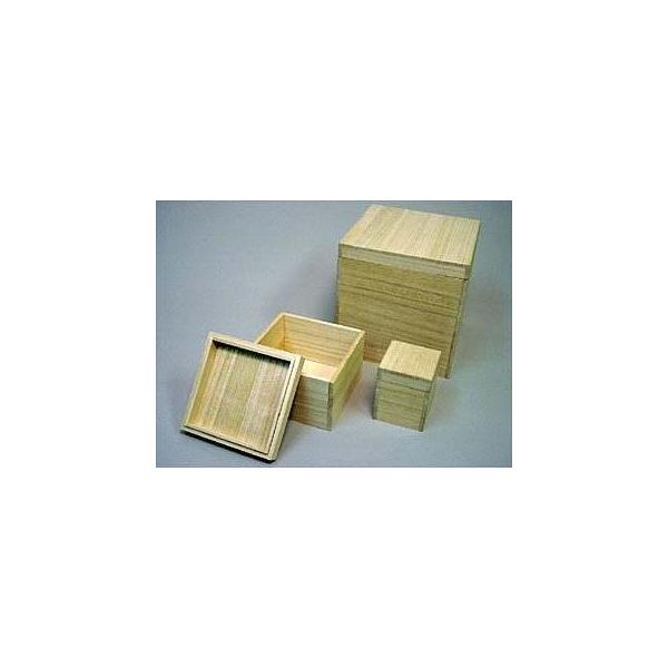 陶芸 桐箱 紐無し 抹茶 小  （内寸 14×14×11cm）
