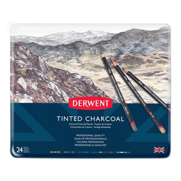 【数量限定】Derwent ダーウェント ティンテッドチャコール 24色セット DERWENT ダーウェント ティンテッドチャコール 24色セット | ゆめ画材