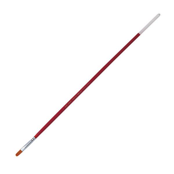 穂先：長さ12mm×幅5mm全長：282mmポリエステル（PBT)を使用した油彩・アクリル用に適した筆です。天然の毛のように根本は太く、毛先は細く丸みがあり太さの異なる何種類もの毛を混毛してあり、非常に強く弾力性があります。