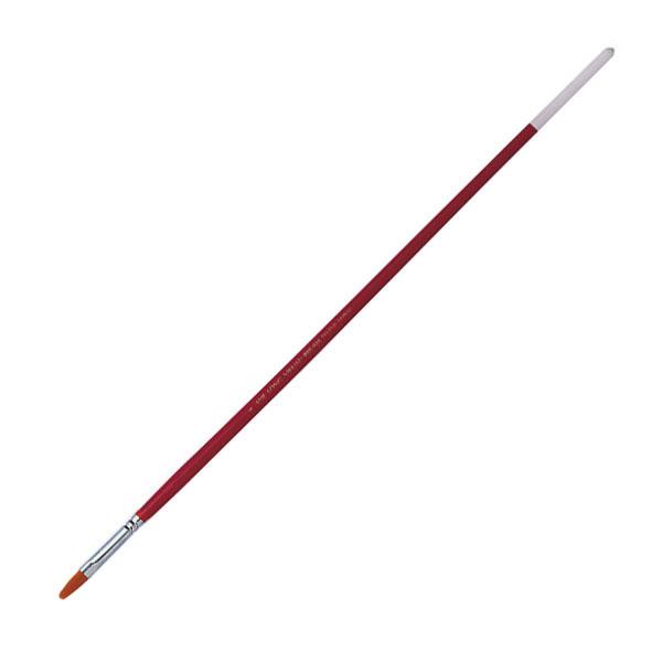 穂先：長さ14mm×幅5mm全長：282mmポリエステル（PBT)を使用した油彩・アクリル用に適した筆です。天然の毛のように根本は太く、毛先は細く丸みがあり太さの異なる何種類もの毛を混毛してあり、非常に強く弾力性があります。