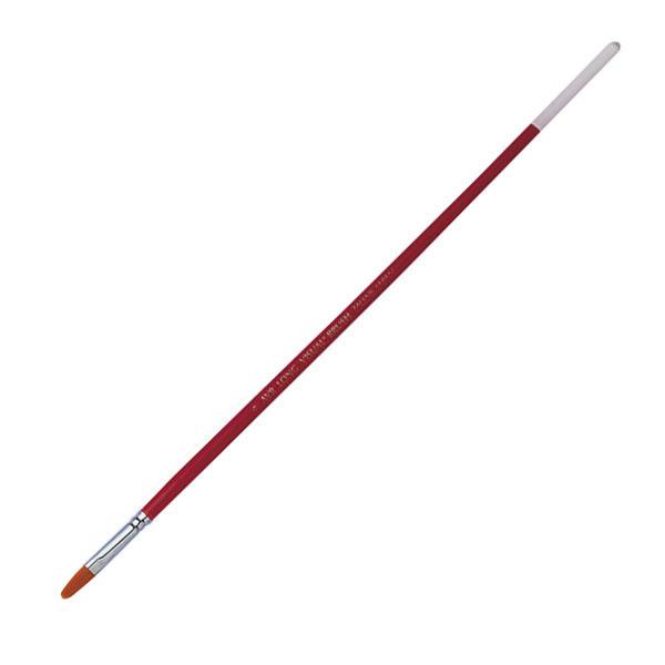 穂先：長さ16mm×幅6mm全長：292mmポリエステル（PBT)を使用した油彩・アクリル用に適した筆です。天然の毛のように根本は太く、毛先は細く丸みがあり太さの異なる何種類もの毛を混毛してあり、非常に強く弾力性があります。
