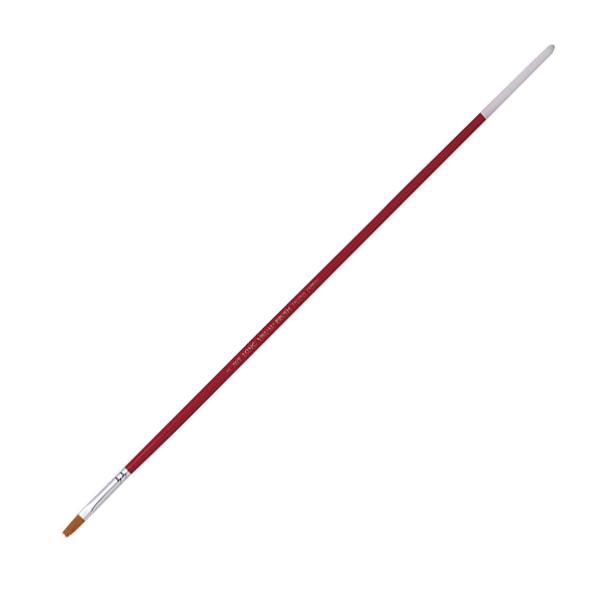 穂先：長さ12mm×幅4mm全長：282mmポリエステル（PBT)を使用した油彩・アクリル用に適した筆です。天然の毛のように根本は太く、毛先は細く丸みがあり太さの異なる何種類もの毛を混毛してあり、非常に強く弾力性があります。